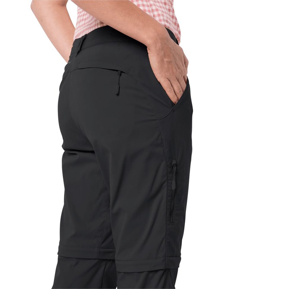 Pantalones De Senderismo Jack Wolfskin Activate Light Zip Off Mujer Negros | FA3596472