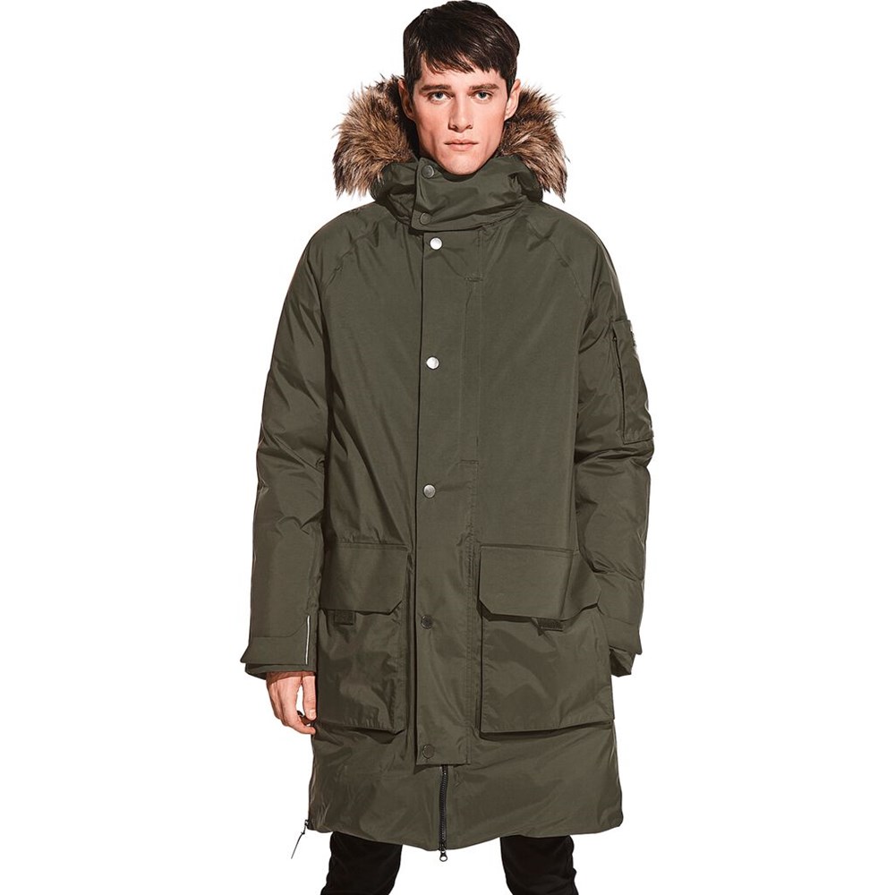 Parka hardshell Jack Wolfskin Osaka Hombre Verdes Verdes Oscuro | KC4023159