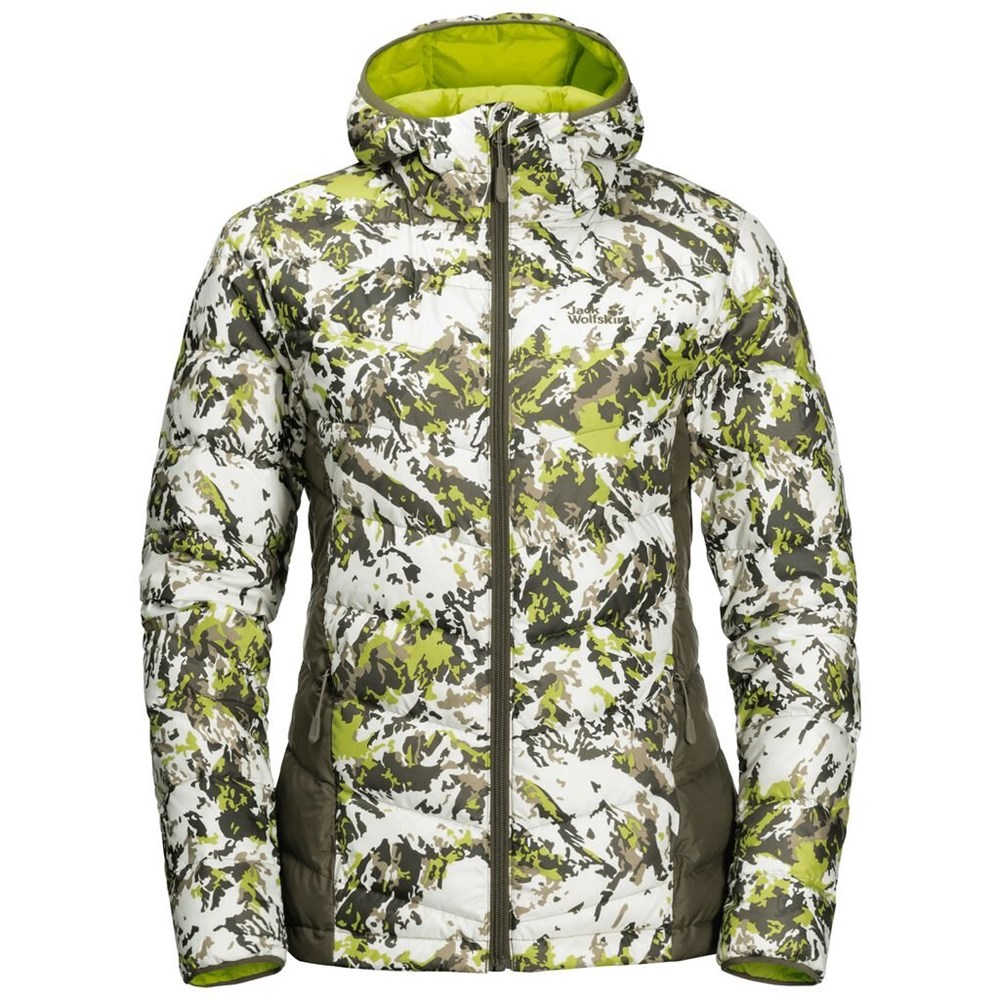 Plumifero Jack Wolfskin Helium Peak Hoody Mujer Verdes Claro | JG5326071