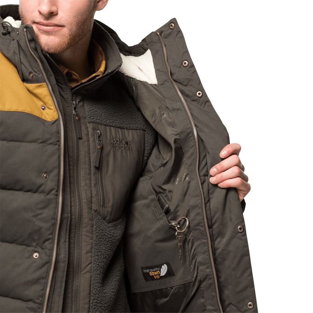 Plumifero Jack Wolfskin Lakota Hombre Grises Marrom | FT4705123