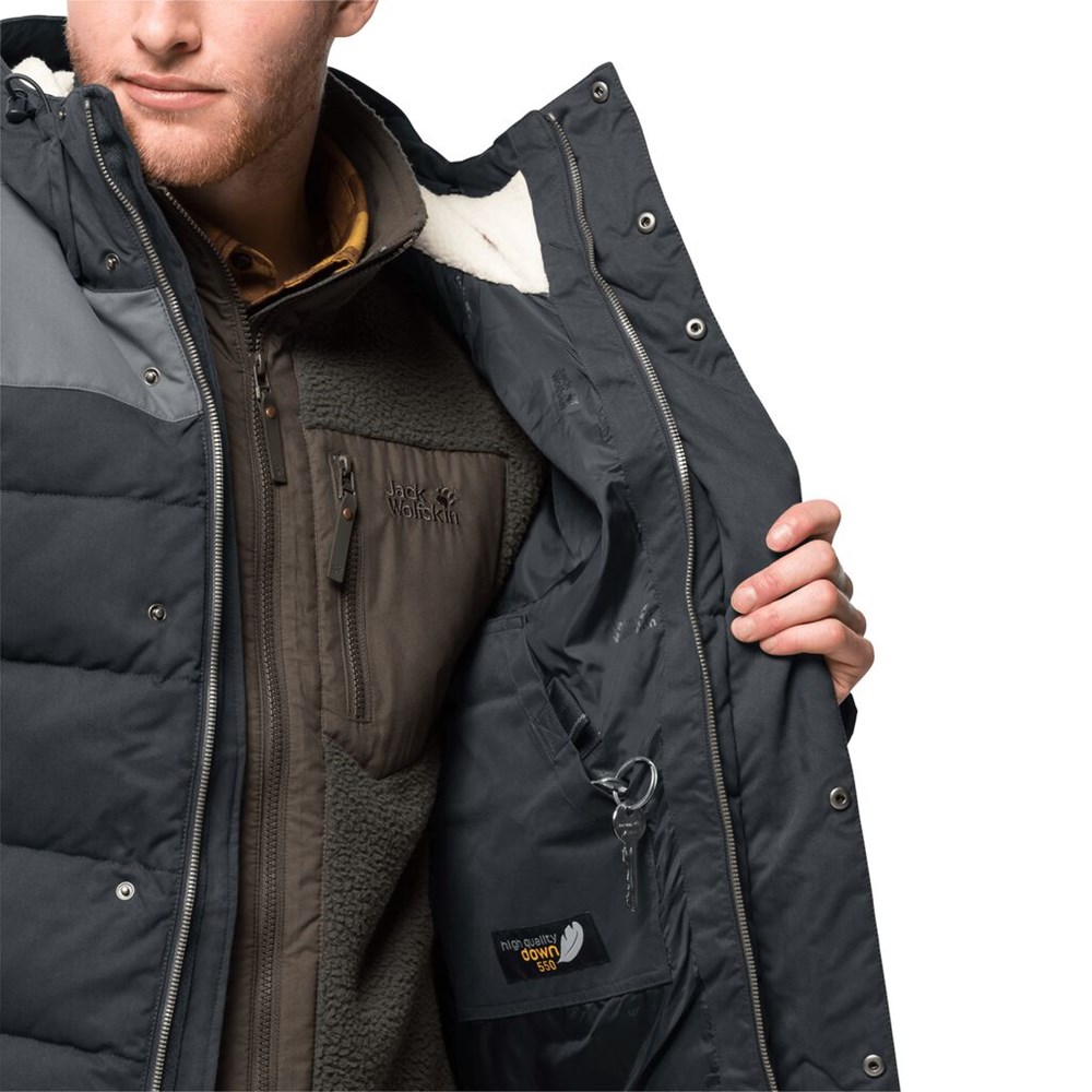 Plumifero Jack Wolfskin Lakota Hombre Negros | WD0961584