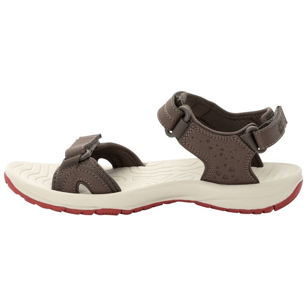 Sandalias Jack Wolfskin Lakewood Cruise Mujer Brown/White | RT8059762