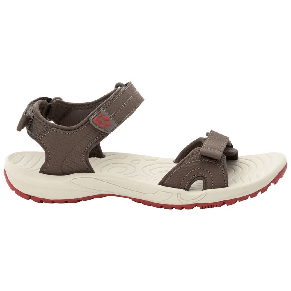 Sandalias Jack Wolfskin Lakewood Cruise Mujer Brown/White | RT8059762