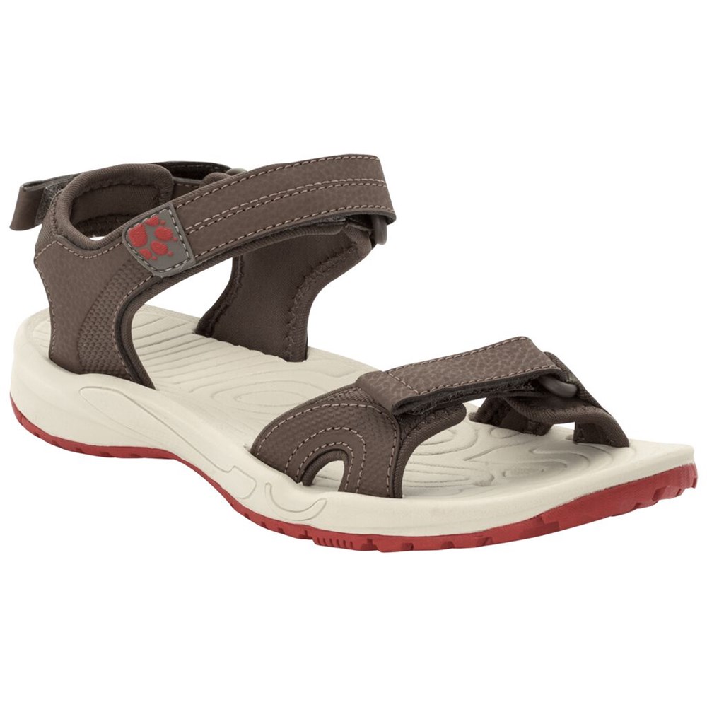 Sandalias Jack Wolfskin Lakewood Cruise Mujer Brown/White | RT8059762