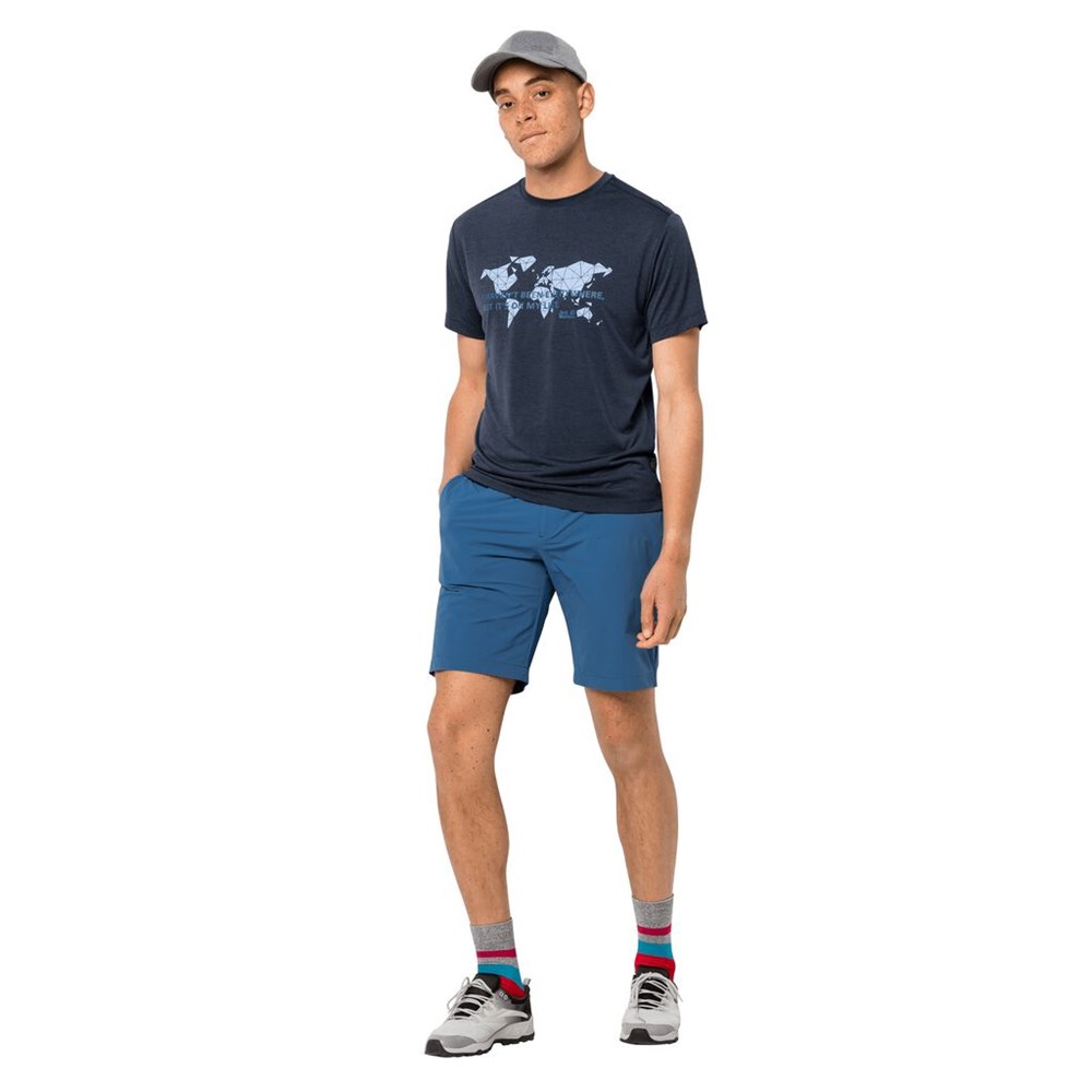 Short Jack Wolfskin Jwp Hombre Azules Azules | PK9035172