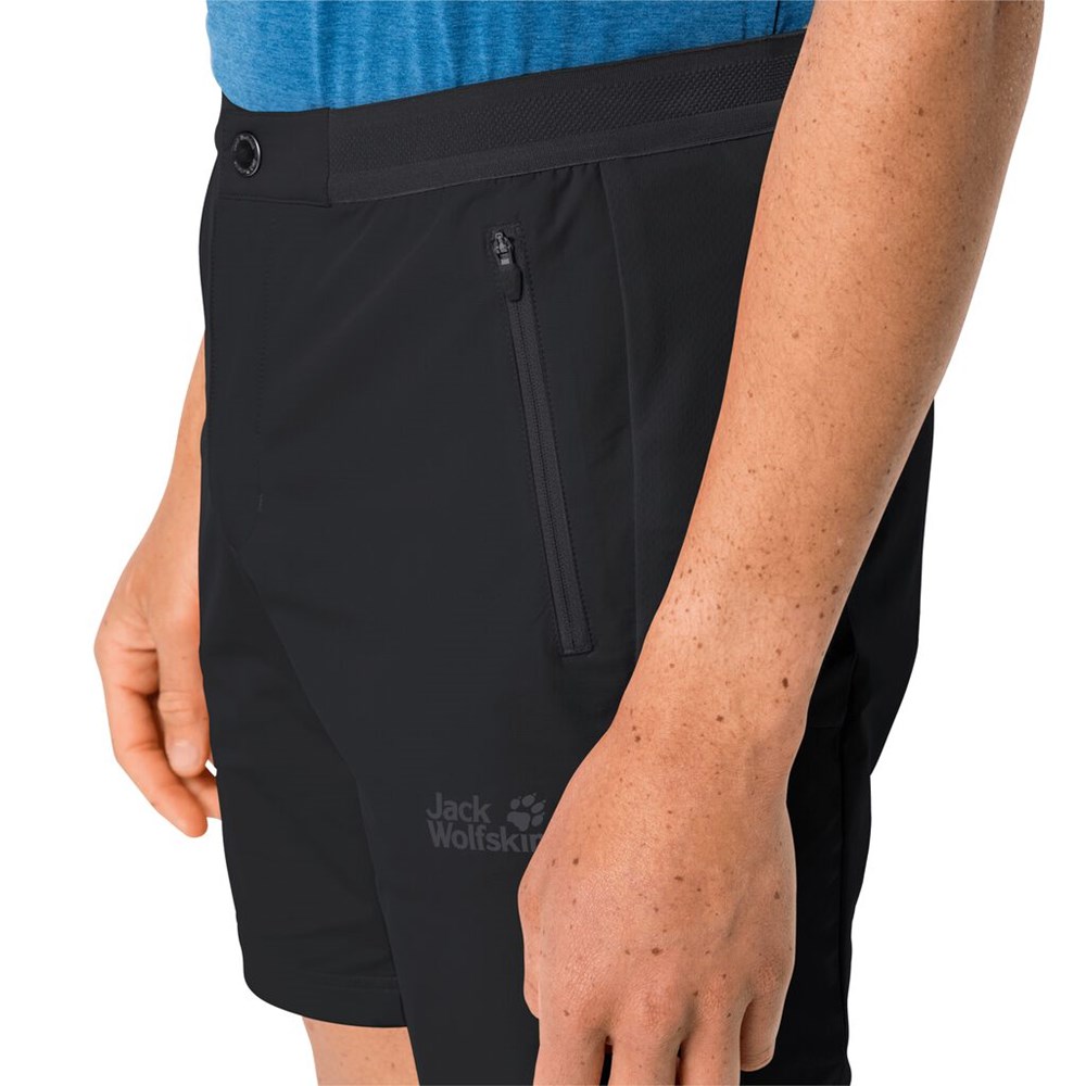 Short Jack Wolfskin Trail Hombre Negros | GB4203578