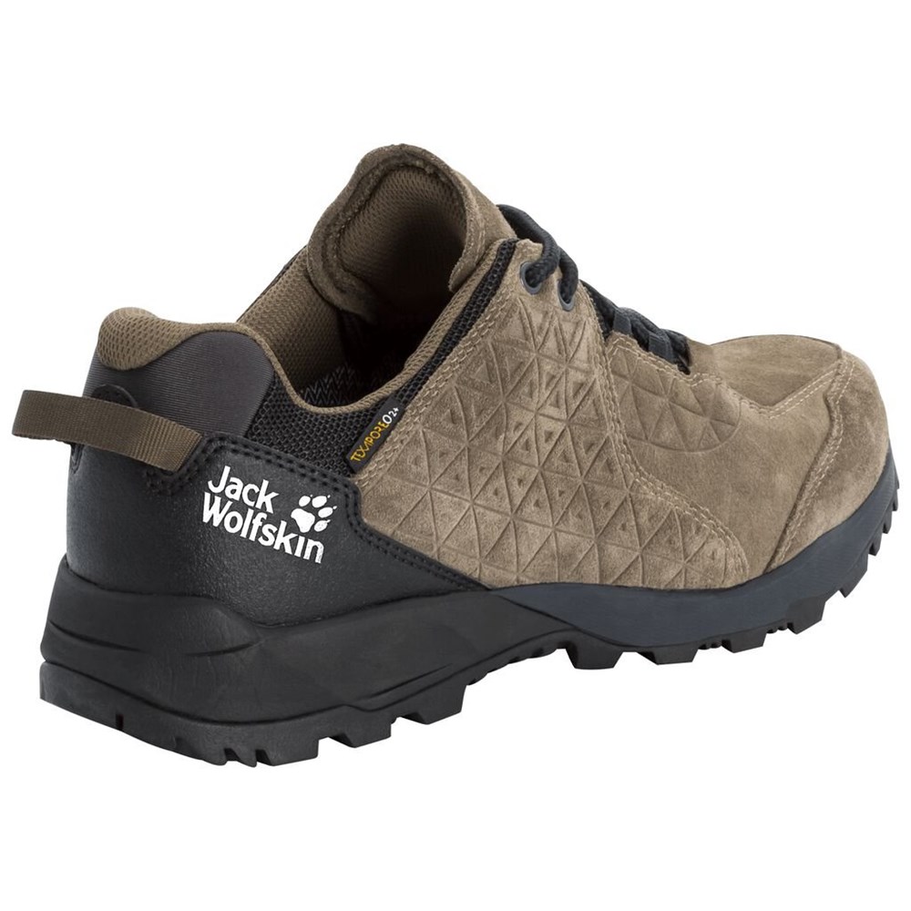 Tenis de Senderismo Jack Wolfskin Cascade Hike Lt Texapore Low Hombre Khaki/Black | GS3479205