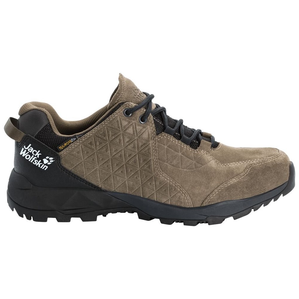 Tenis de Senderismo Jack Wolfskin Cascade Hike Lt Texapore Low Hombre Khaki/Black | GS3479205