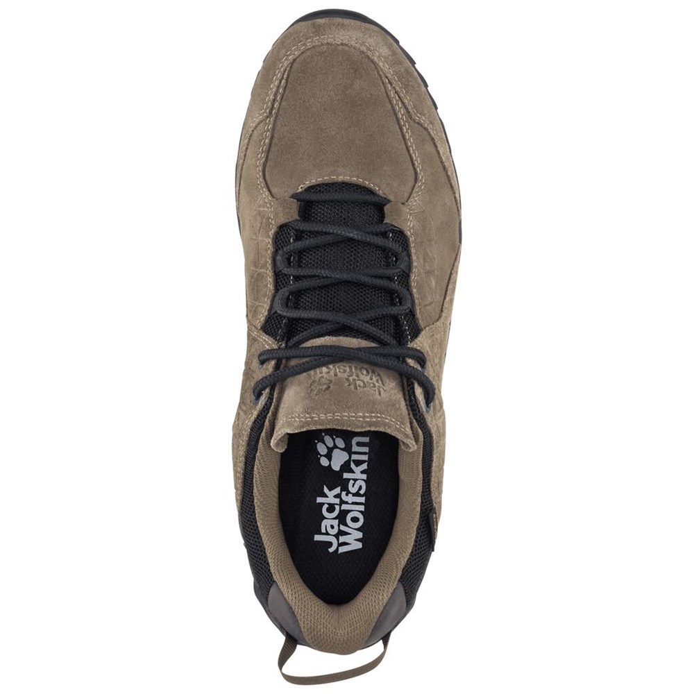 Tenis de Senderismo Jack Wolfskin Cascade Hike Lt Texapore Low Hombre Khaki/Black | GS3479205