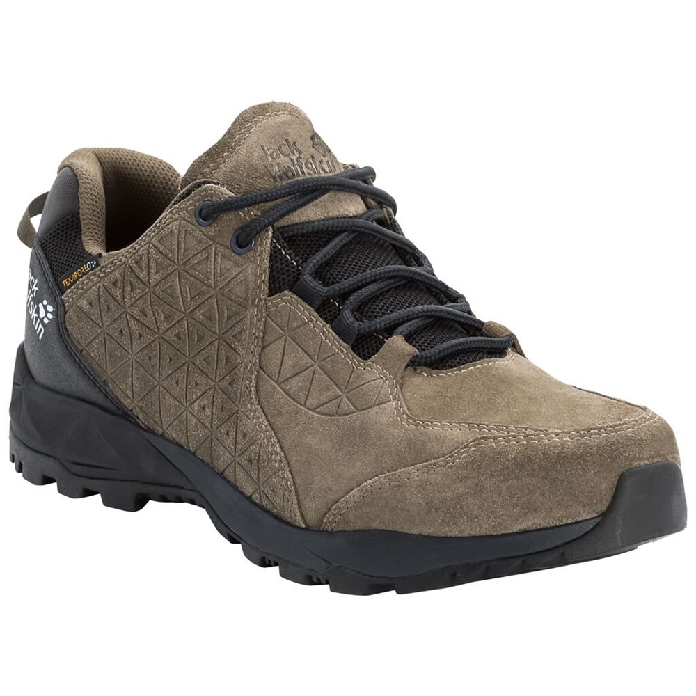 Tenis de Senderismo Jack Wolfskin Cascade Hike Lt Texapore Low Hombre Khaki/Black | GS3479205