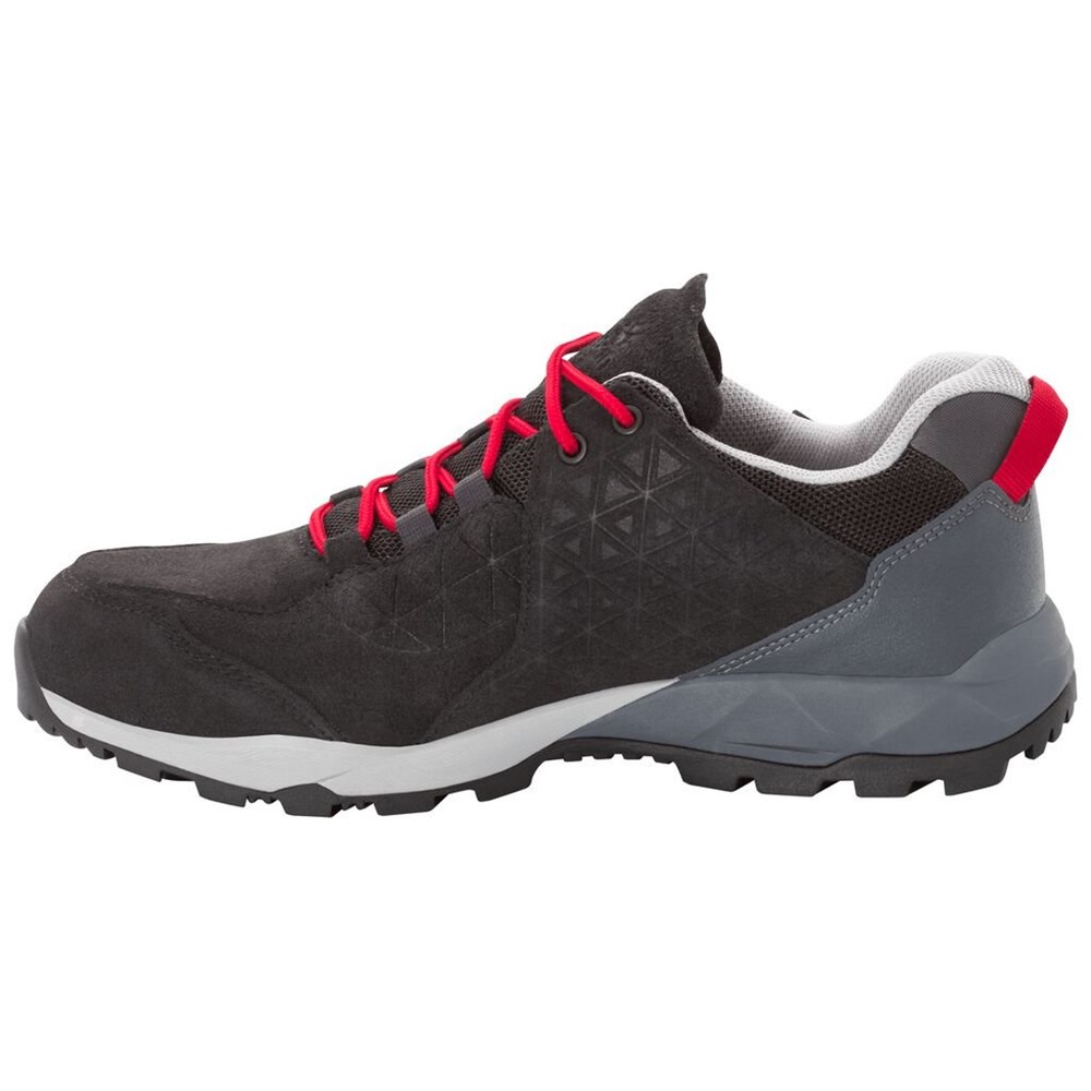 Tenis de Senderismo Jack Wolfskin Cascade Hike Lt Texapore Low Hombre Black/Red | UE2109634