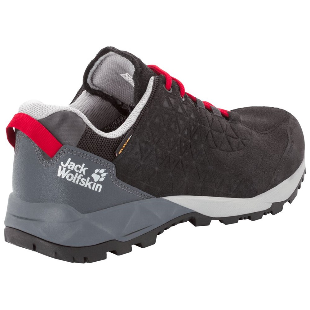 Tenis de Senderismo Jack Wolfskin Cascade Hike Lt Texapore Low Hombre Black/Red | UE2109634