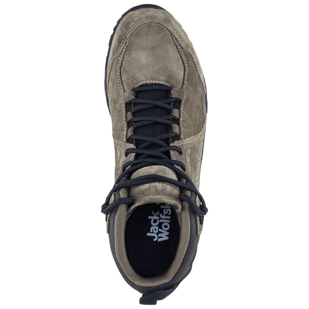 Tenis de Senderismo Jack Wolfskin Cascade Hike Lt Texapore Mid Hombre Khaki/Black | BK1036958