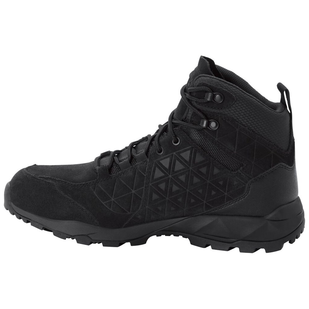 Tenis de Senderismo Jack Wolfskin Cascade Hike Lt Texapore Mid Hombre Negros | RJ8612590