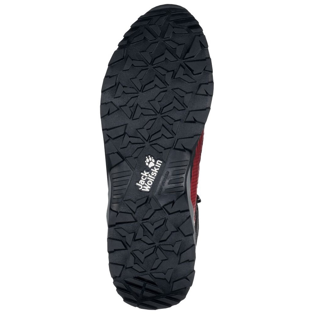 Tenis de Senderismo Jack Wolfskin Cascade Hike Xt Texapore Mid Hombre Black/Red | EL5602834