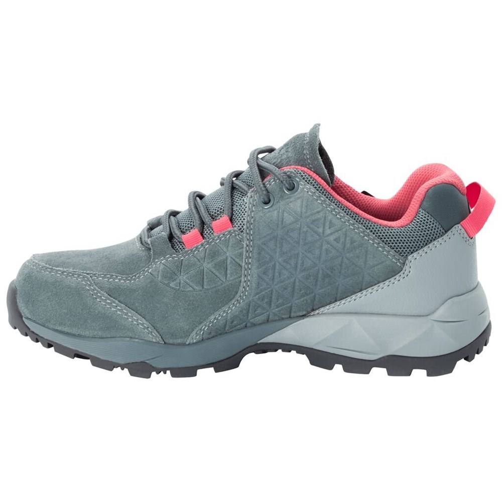 Tenis de Senderismo Jack Wolfskin Cascade Hike Lt Texapore Low Mujer Grey/Pink | UC4916852