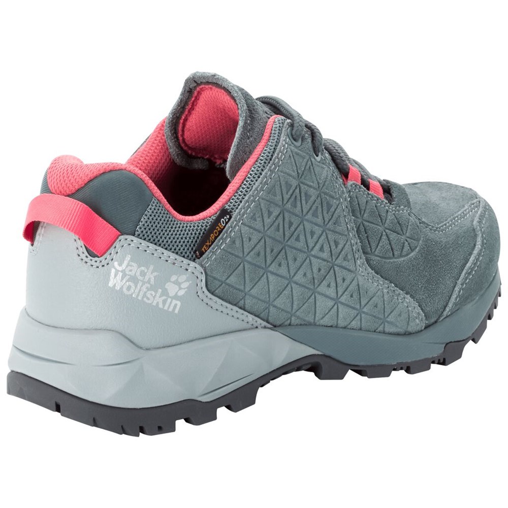 Tenis de Senderismo Jack Wolfskin Cascade Hike Lt Texapore Low Mujer Grey/Pink | UC4916852