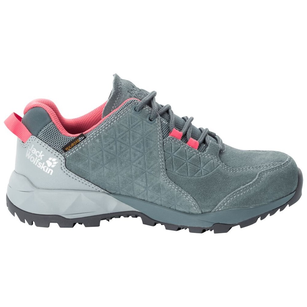 Tenis de Senderismo Jack Wolfskin Cascade Hike Lt Texapore Low Mujer Grey/Pink | UC4916852