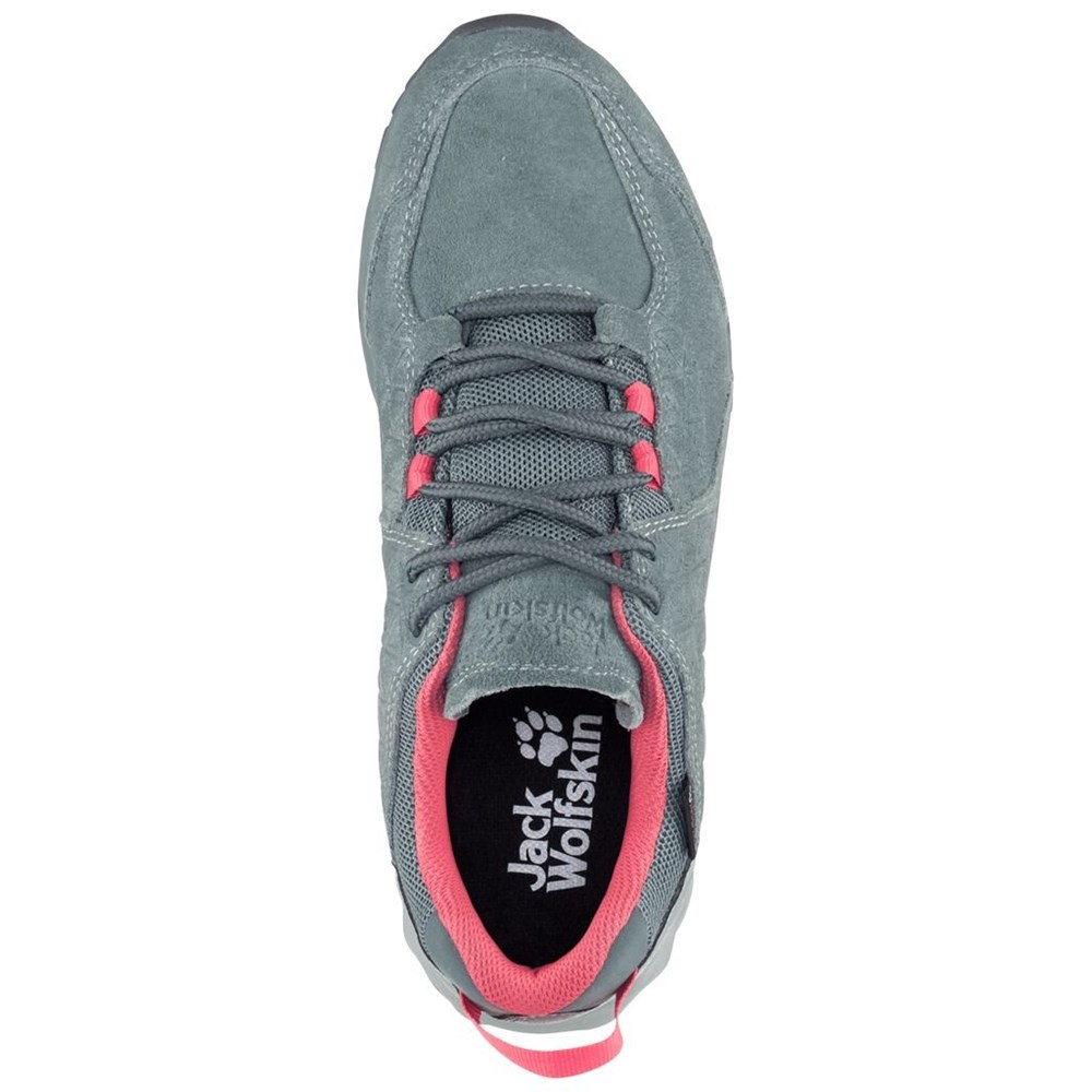 Tenis de Senderismo Jack Wolfskin Cascade Hike Lt Texapore Low Mujer Grey/Pink | UC4916852