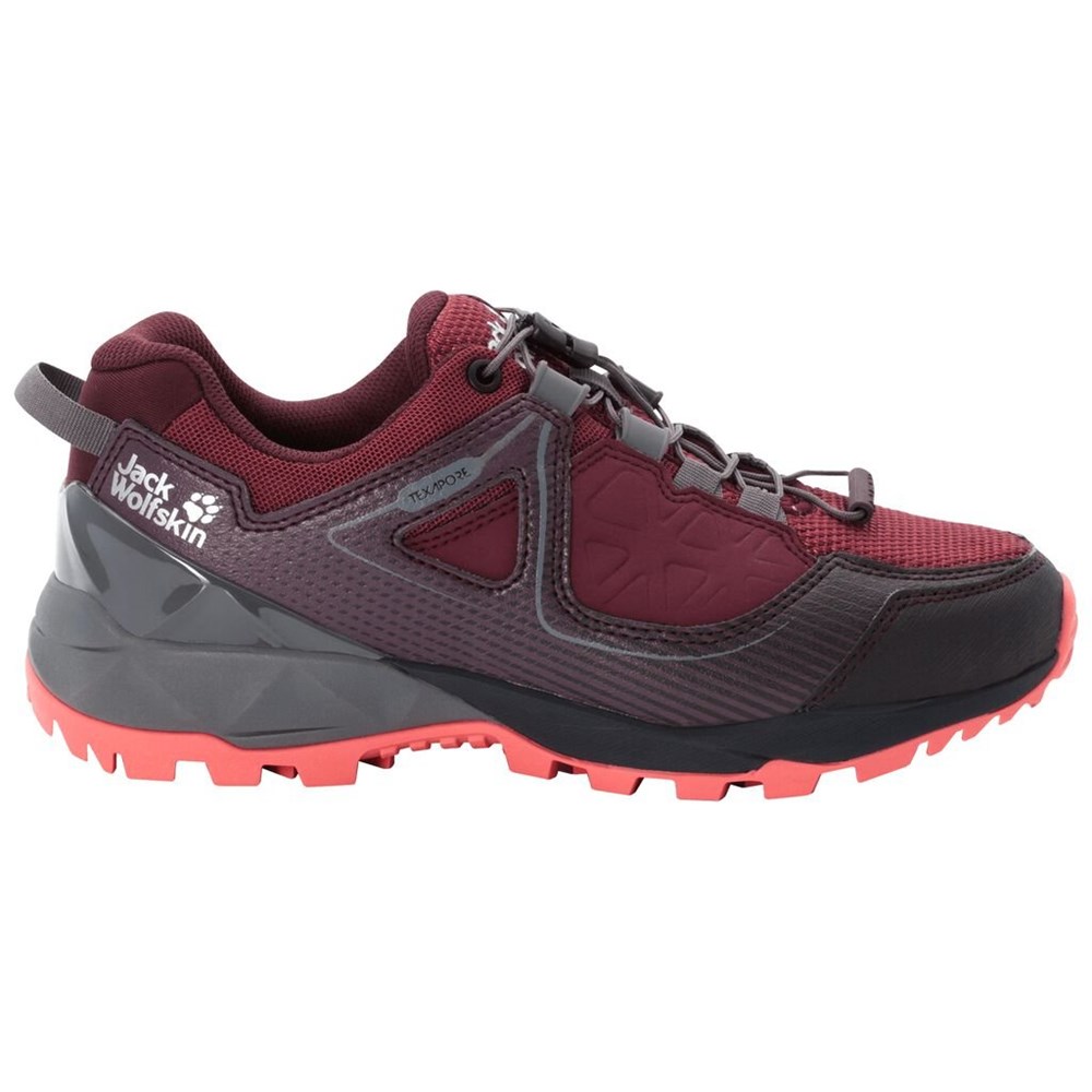 Tenis de Senderismo Jack Wolfskin Cascade Hike Xt Texapore Low Mujer Burgundy/Pink | NK9735804