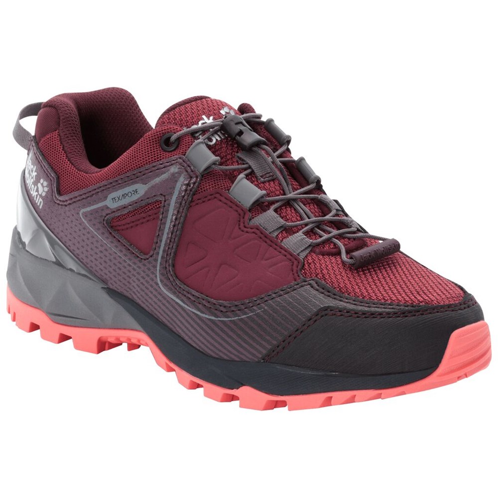 Tenis de Senderismo Jack Wolfskin Cascade Hike Xt Texapore Low Mujer Burgundy/Pink | NK9735804