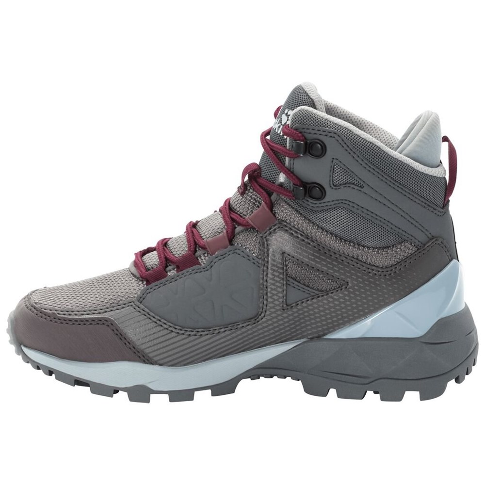 Tenis de Senderismo Jack Wolfskin Cascade Hike Xt Texapore Mid Mujer Grey/Pink | LQ0723894