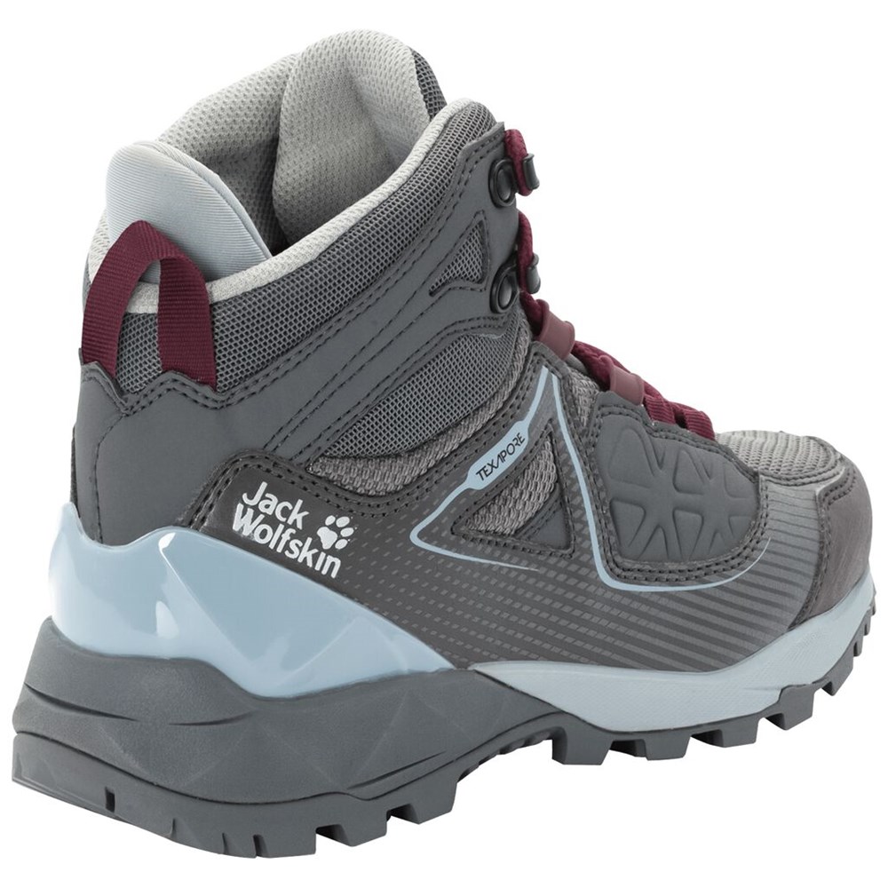 Tenis de Senderismo Jack Wolfskin Cascade Hike Xt Texapore Mid Mujer Grey/Pink | LQ0723894