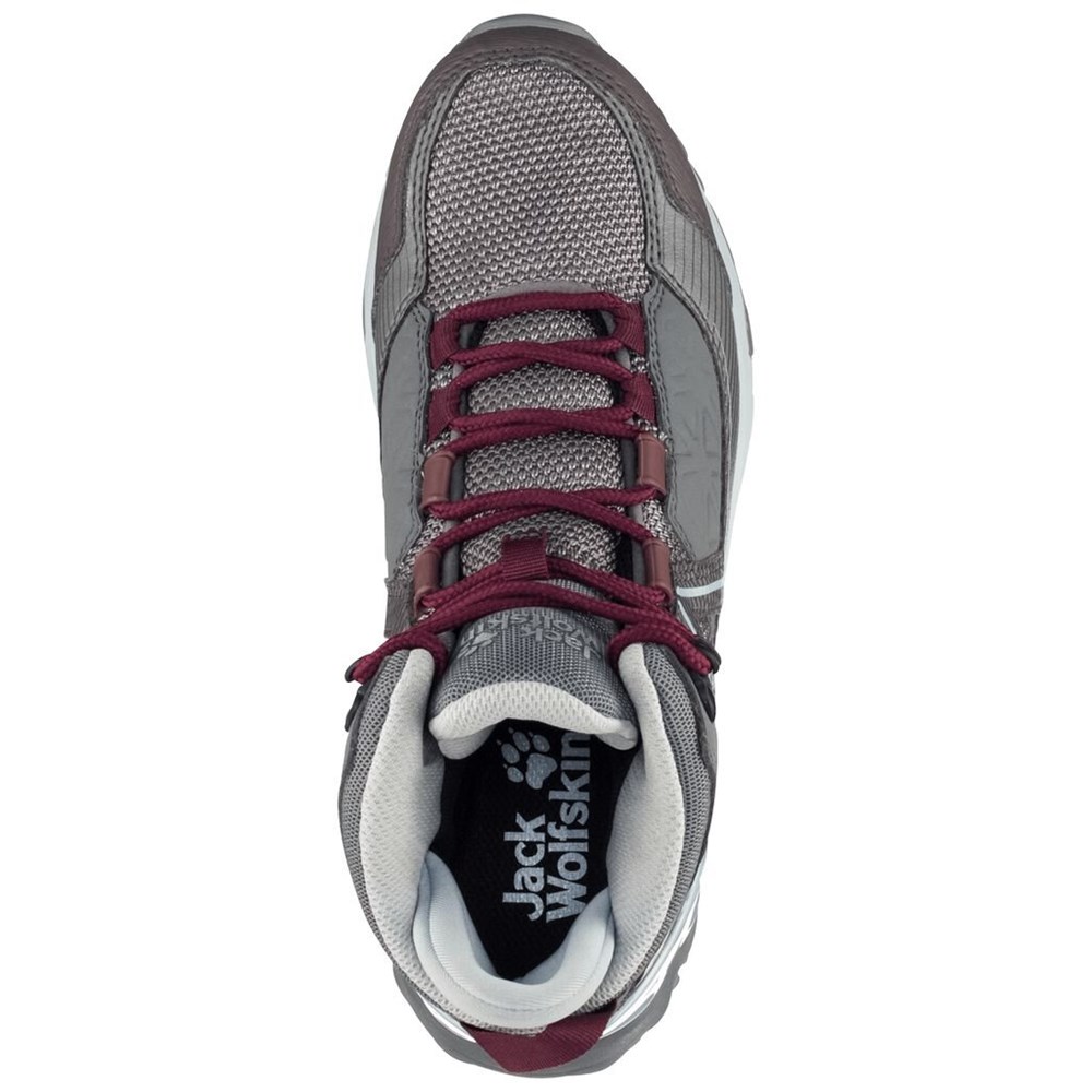 Tenis de Senderismo Jack Wolfskin Cascade Hike Xt Texapore Mid Mujer Grey/Pink | LQ0723894