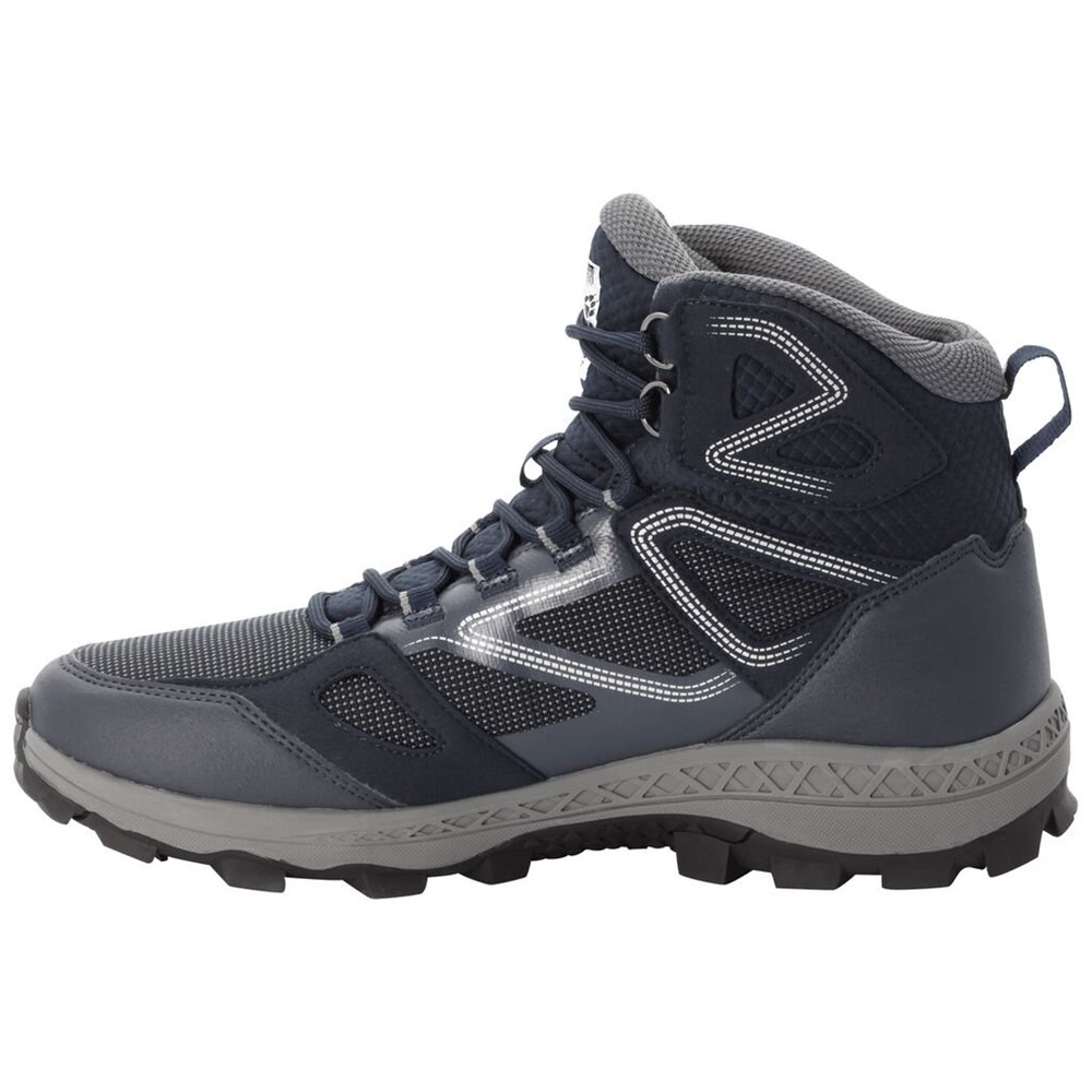 Tenis de Senderismo Jack Wolfskin Downhill Texapore Mid Hombre Azules | GO7152684