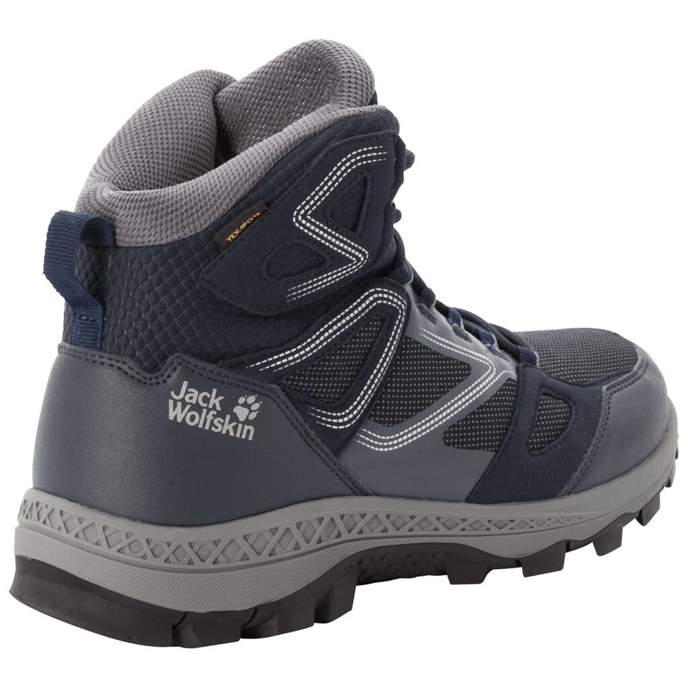 Tenis de Senderismo Jack Wolfskin Downhill Texapore Mid Hombre Azules | GO7152684