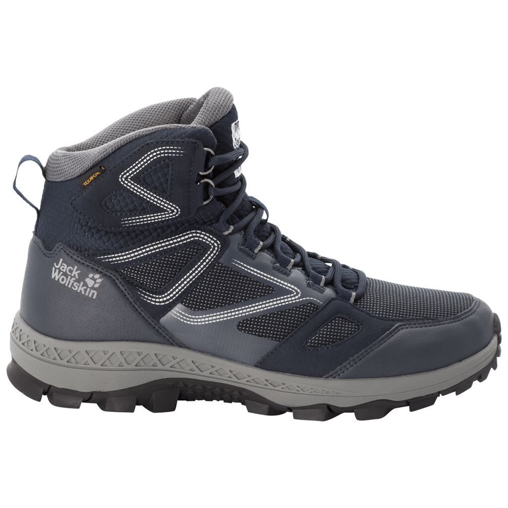 Tenis de Senderismo Jack Wolfskin Downhill Texapore Mid Hombre Azules | GO7152684