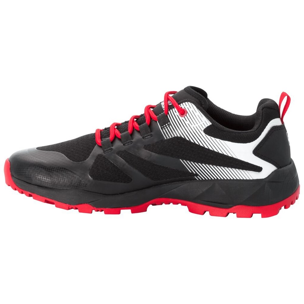 Tenis de Senderismo Jack Wolfskin Fast Striker Shield Low Hombre Black/Red | GQ9250346