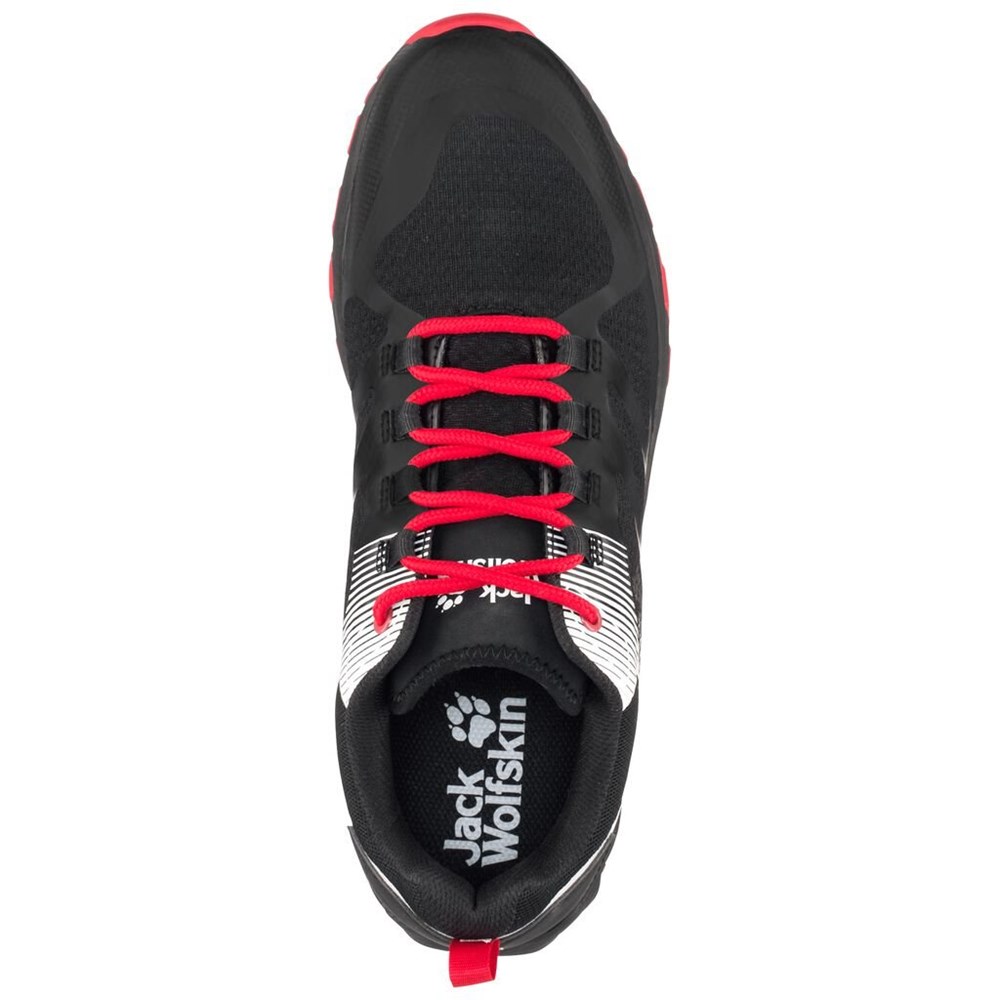 Tenis de Senderismo Jack Wolfskin Fast Striker Shield Low Hombre Black/Red | GQ9250346