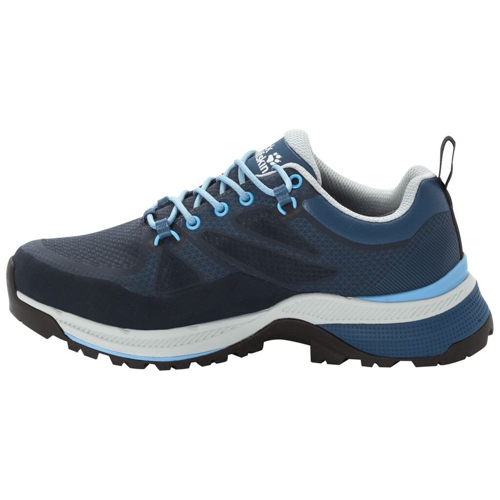 Tenis de Senderismo Jack Wolfskin Force Striker Texapore Low Mujer Azules Azules | HP4593208