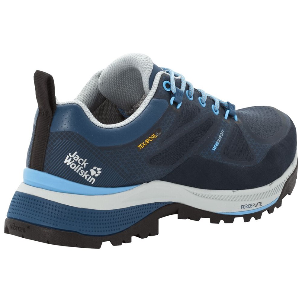 Tenis de Senderismo Jack Wolfskin Force Striker Texapore Low Mujer Azules Azules | HP4593208