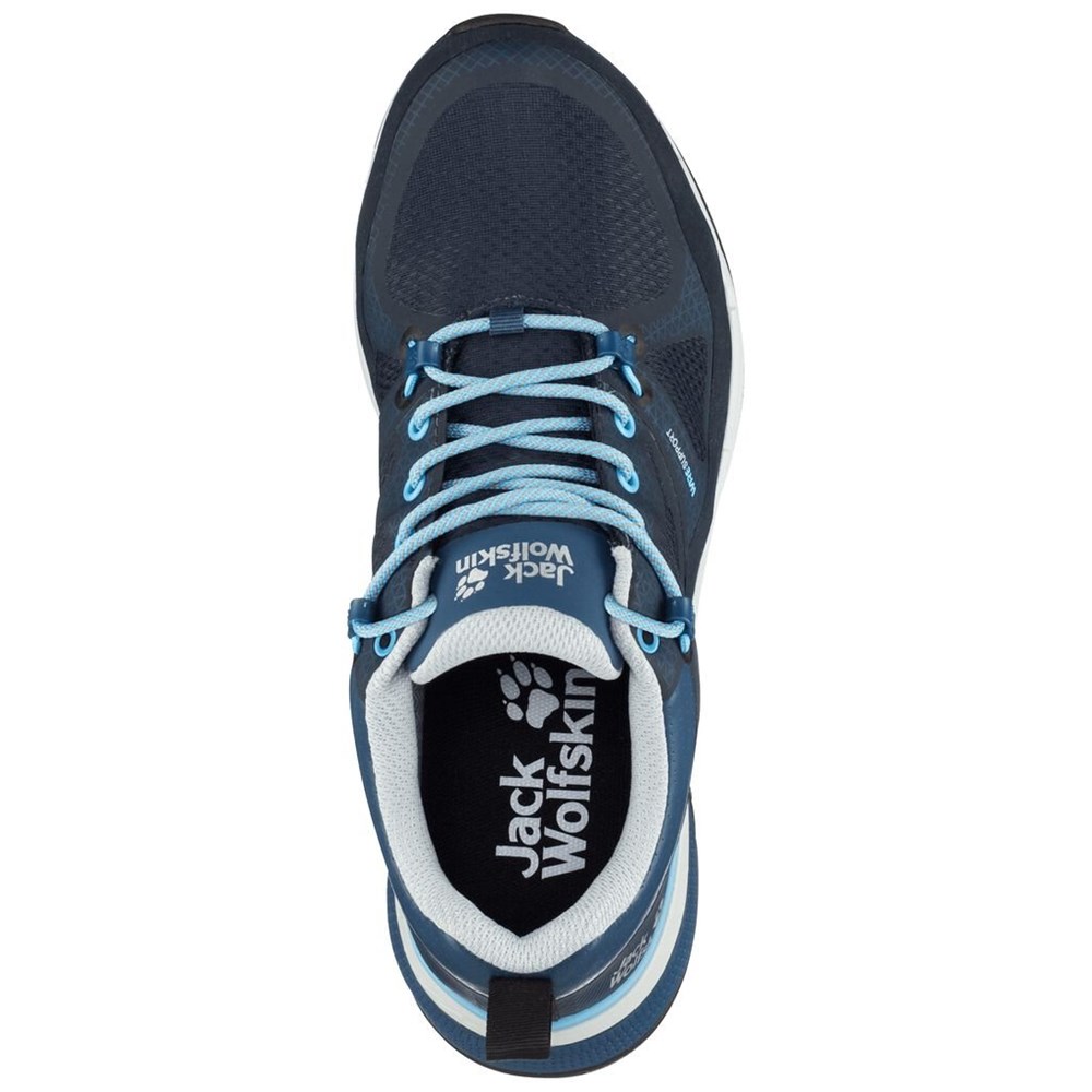 Tenis de Senderismo Jack Wolfskin Force Striker Texapore Low Mujer Azules Azules | HP4593208