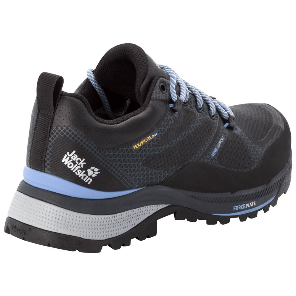 Tenis de Senderismo Jack Wolfskin Force Striker Texapore Low Mujer Black/Blue | RP6074591