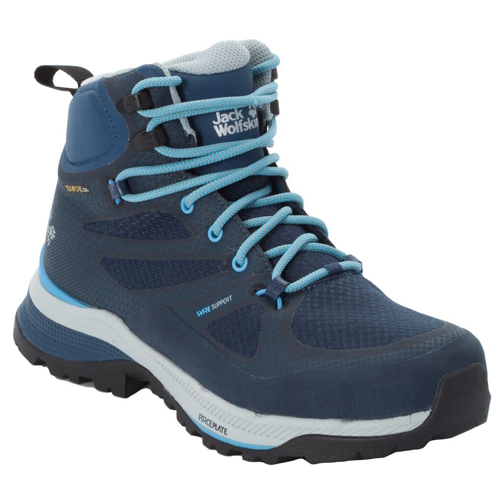 Tenis de Senderismo Jack Wolfskin Force Striker Texapore Mid Mujer Azules Azules | BP8513246