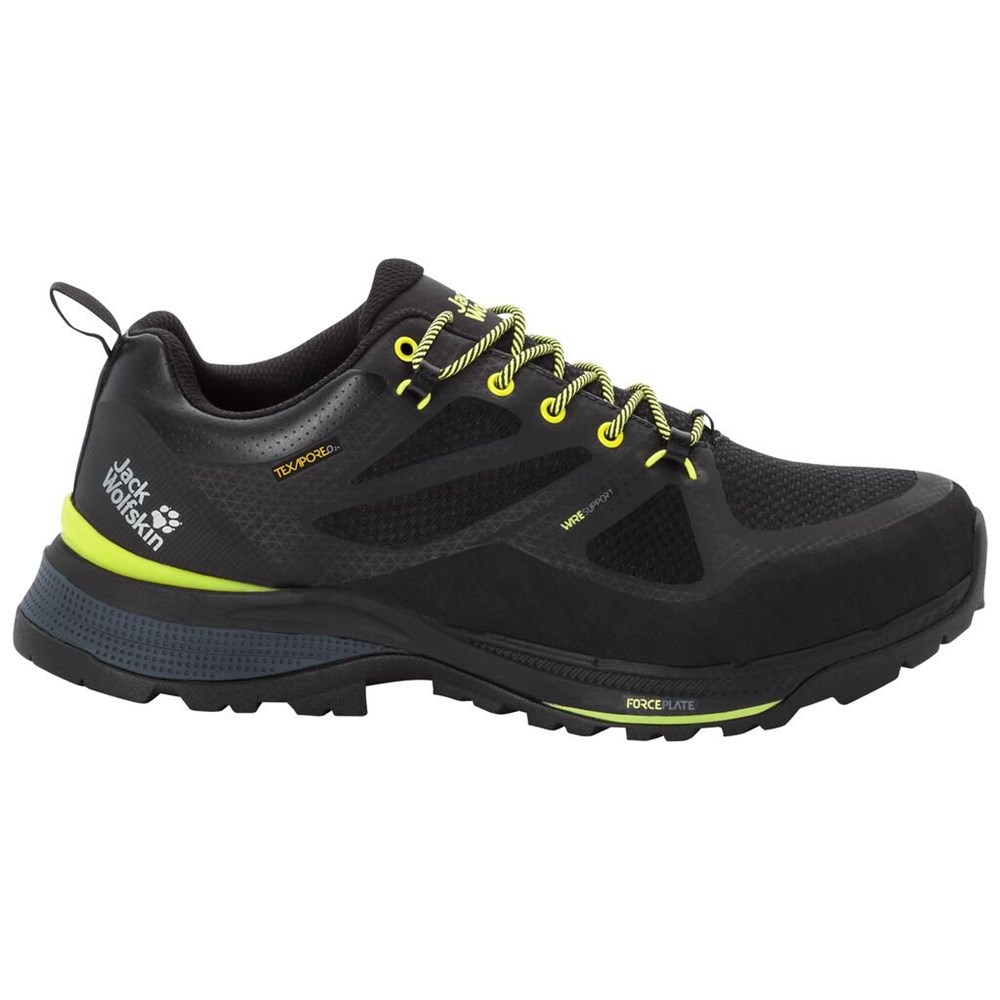 Tenis de Senderismo Jack Wolfskin Force Striker Texapore Low Hombre Verdes | QK7531890