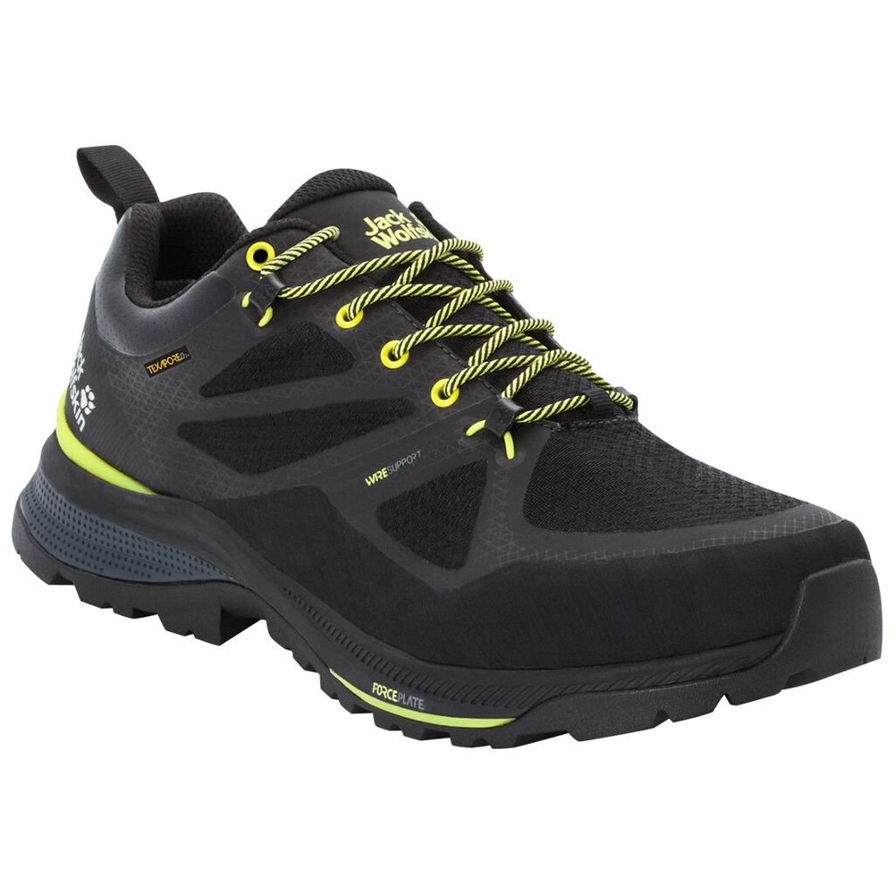 Tenis de Senderismo Jack Wolfskin Force Striker Texapore Low Hombre Verdes | QK7531890