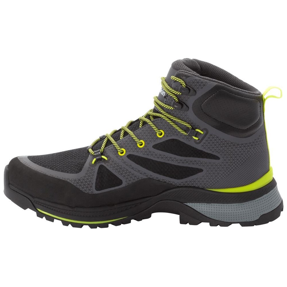 Tenis de Senderismo Jack Wolfskin Force Striker Texapore Mid Hombre Azules Verdes | OV5297138