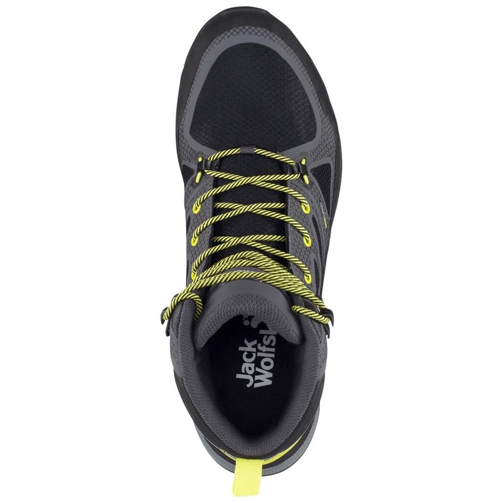 Tenis de Senderismo Jack Wolfskin Force Striker Texapore Mid Hombre Azules Verdes | OV5297138