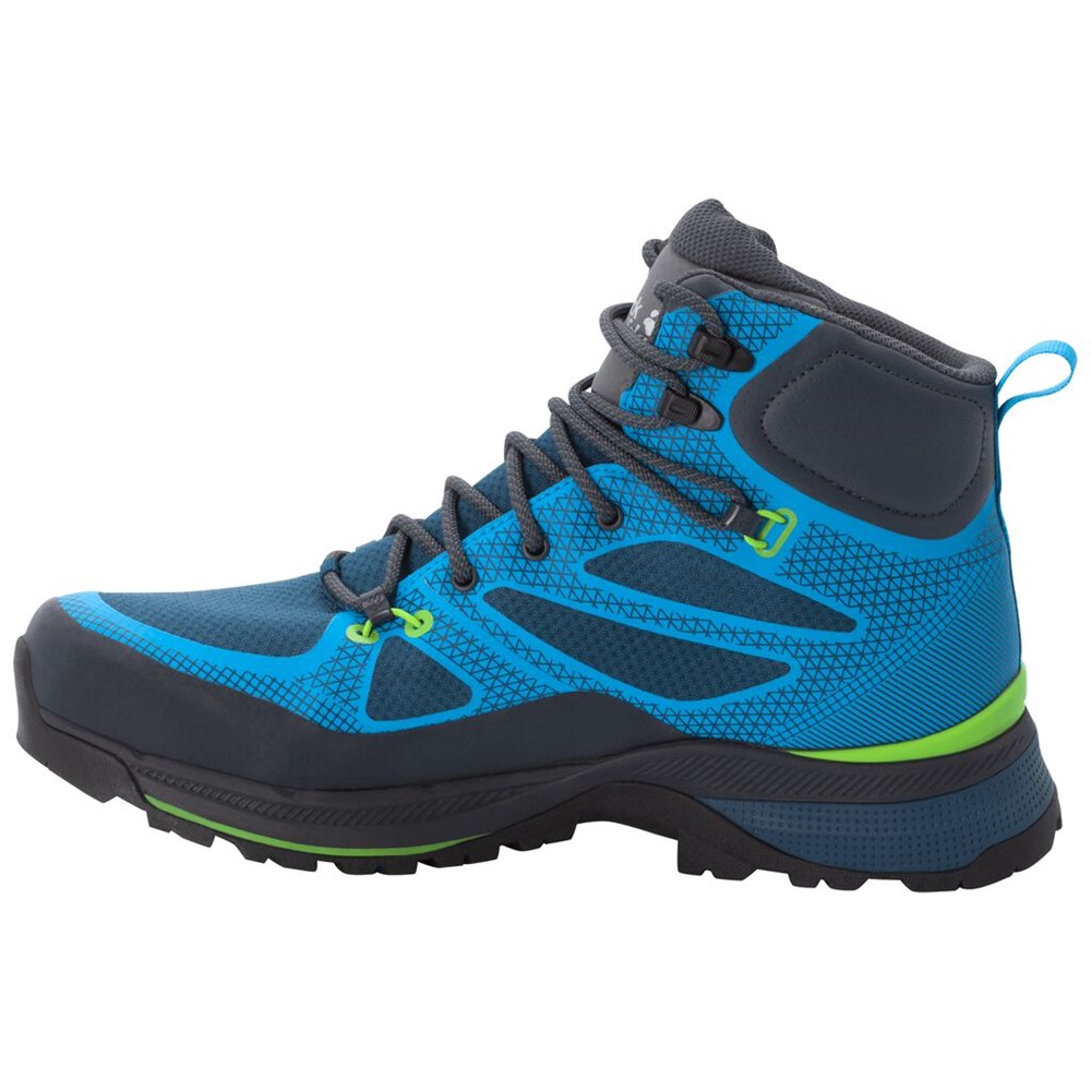 Tenis de Senderismo Jack Wolfskin Force Striker Texapore Mid Hombre Blue/Green | IM2390647