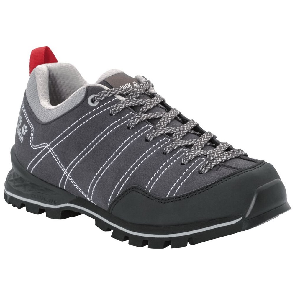 Tenis de Senderismo Jack Wolfskin Scrambler Low Mujer Grises Claro | VW5614739