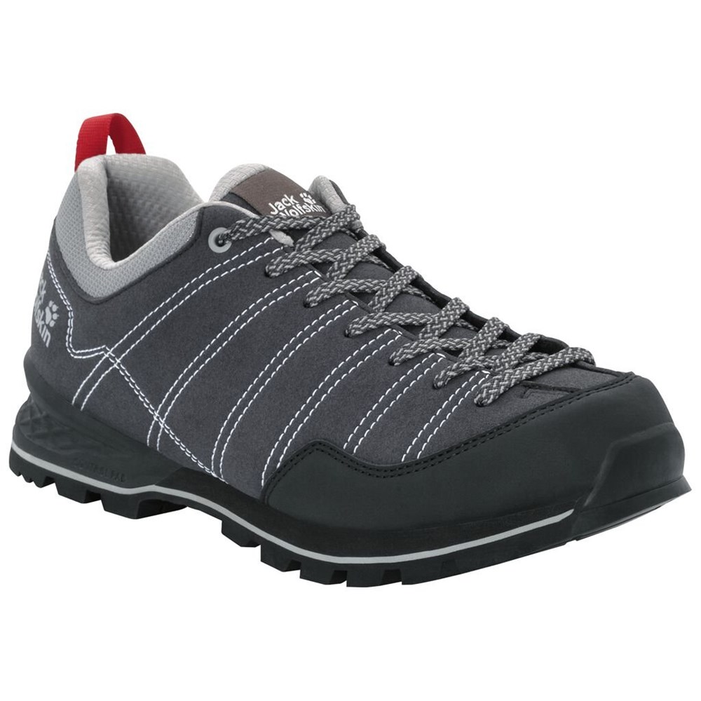 Tenis de Senderismo Jack Wolfskin Scrambler Low Hombre Grises Claro | XQ9874365