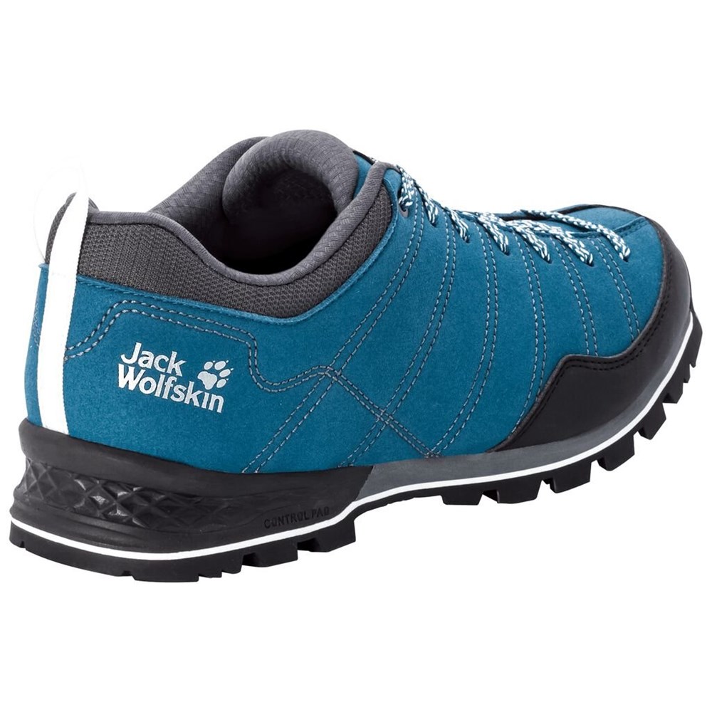 Tenis de Senderismo Jack Wolfskin Scrambler Low Hombre Blue/White | JQ3851064