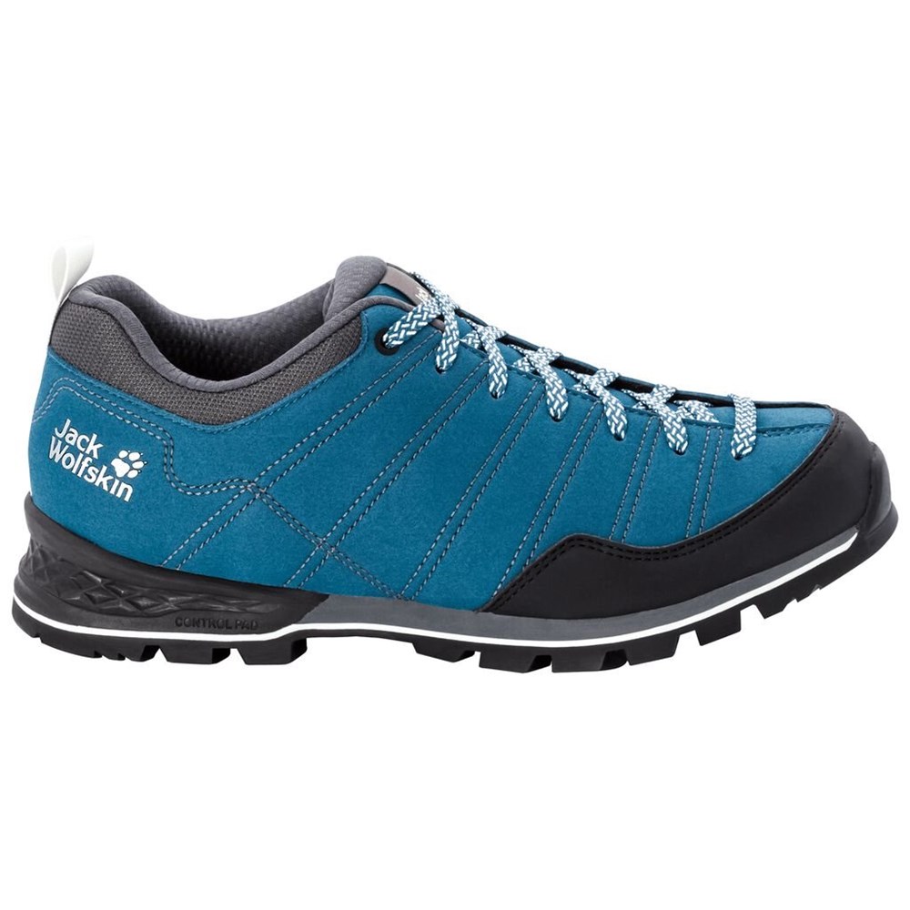 Tenis de Senderismo Jack Wolfskin Scrambler Low Hombre Blue/White | JQ3851064