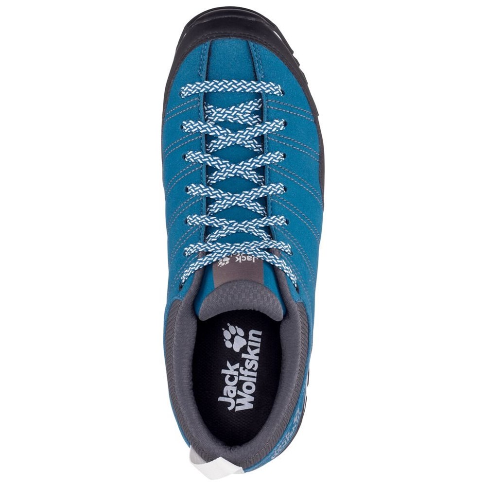 Tenis de Senderismo Jack Wolfskin Scrambler Low Hombre Blue/White | JQ3851064