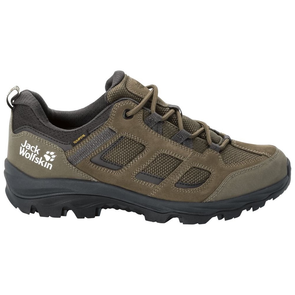 Tenis de Senderismo Jack Wolfskin Vojo 3 Texapore Low Hombre Khaki/Black | TZ4538602