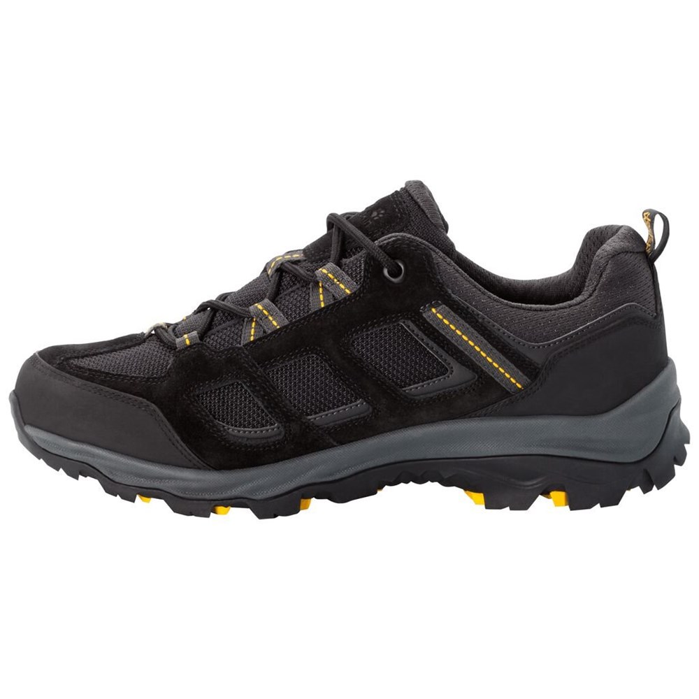 Tenis de Senderismo Jack Wolfskin Vojo 3 Texapore Low Hombre Black/Yellow | OX6285901